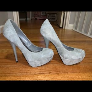 Sideswiped grey heels